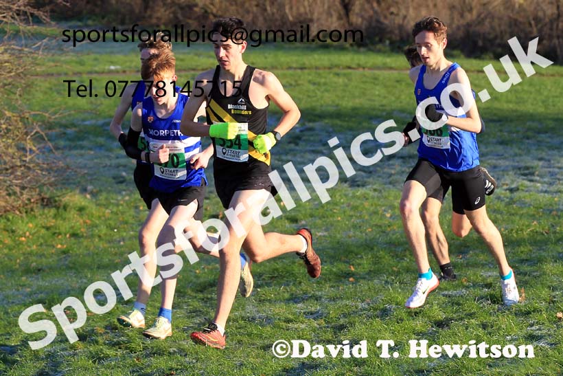 Mens under-20s, 2022 North Eastern Cross Country Champs., Temple Park, South Shields.  Photo: David T. Hewitson/Sports for All Pics
